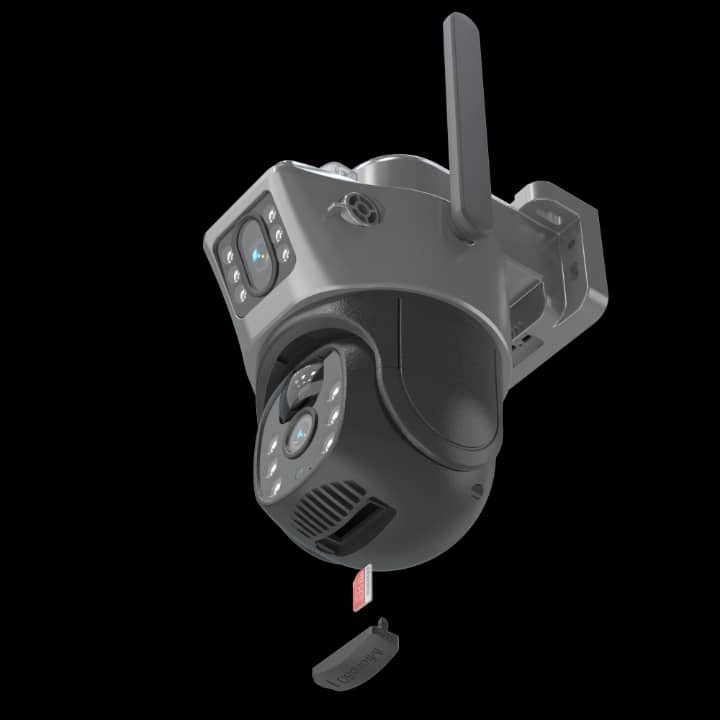Dual Lens WiFi 4G Security Camera – Night Vision PIR Detection Waterproof Solar Power CCTV Camera 双镜头 WiFi 4G 安防摄像头 – 夜视 PIR 感应 防水太阳能监控摄像机